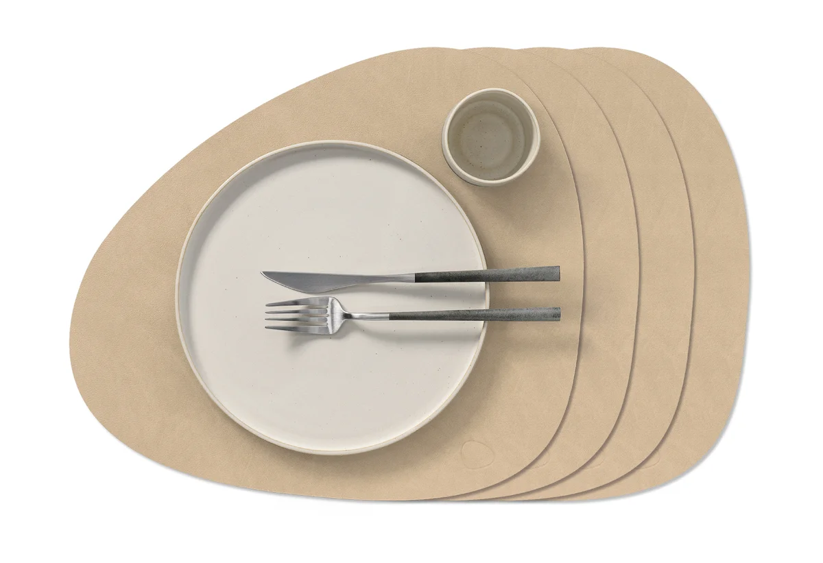 Tischset L 4er-Set Curve Nupo sand