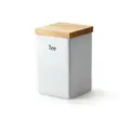 Vorratsdose quadrat. Steingut/Holzdeckel 1000ml Continenta