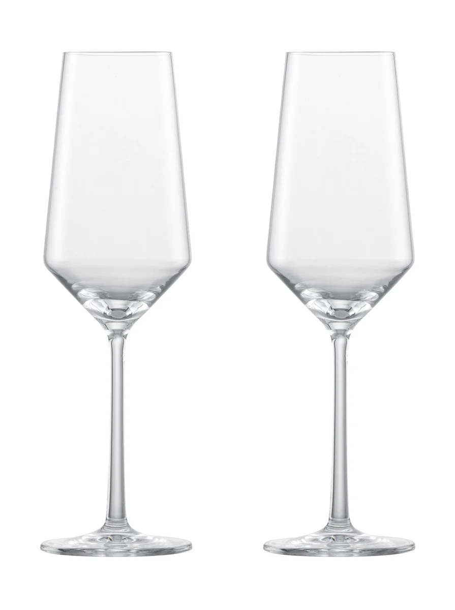 Champagnerglas 2er-Set Pure mit Moussierpunkt