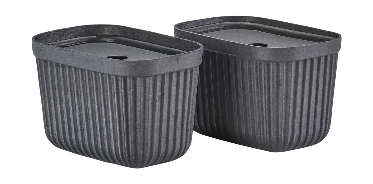 Aufbewahrungsbox 3,2 l 2er-Set Pulp Black