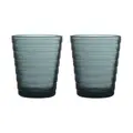 Trinkglas 2er-Set 0,22 l Aino Aalto Dark Grey Iittala