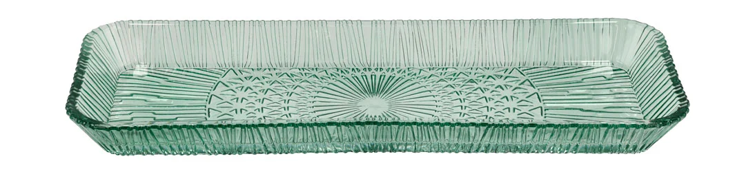 Servierplatte 38x14 cm Kusintha grün