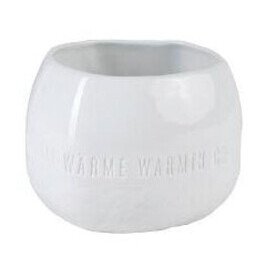 Teelichthälter Freiform Wärme 5-sprachig 10x9x7,2cm Räder