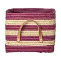 Raffia Aufbewahrungskorb 30 cm Aubergine Rice