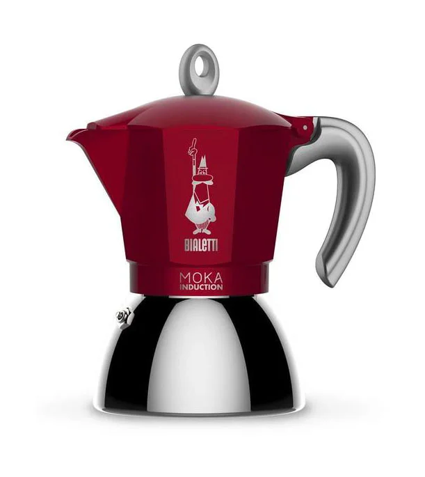 Espressokocher 6 Tassen New Moka Induction Red