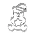 Präge-Ausstecher Weihnachtsteddybär mit Stern 7 cm edelstahl RBV Birkmann