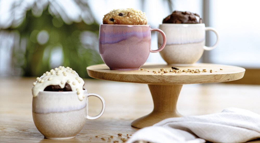 Villeroy &amp; Boch Perlemor Coral Sand Geschirrkollektion Boholook Potterystil Tassenkuchen Kaffeetasse