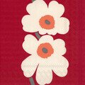 Servietten Unikko 60th Anniversary 33x33 cm rot IHR