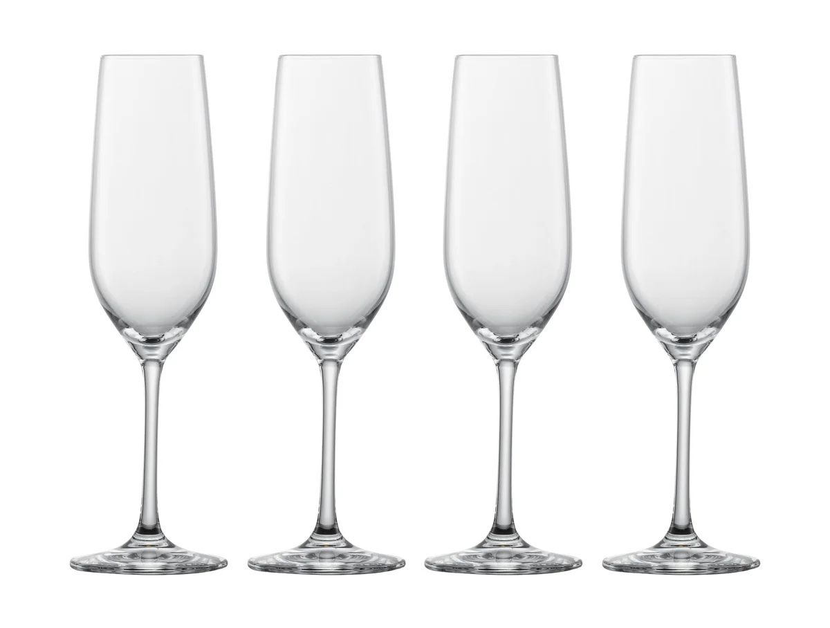 Sektglas 4er-Set Forté mit Moussierpunkt klar