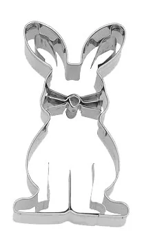 Präge-Ausstecher Hase sitzend 7 cm edelstahl