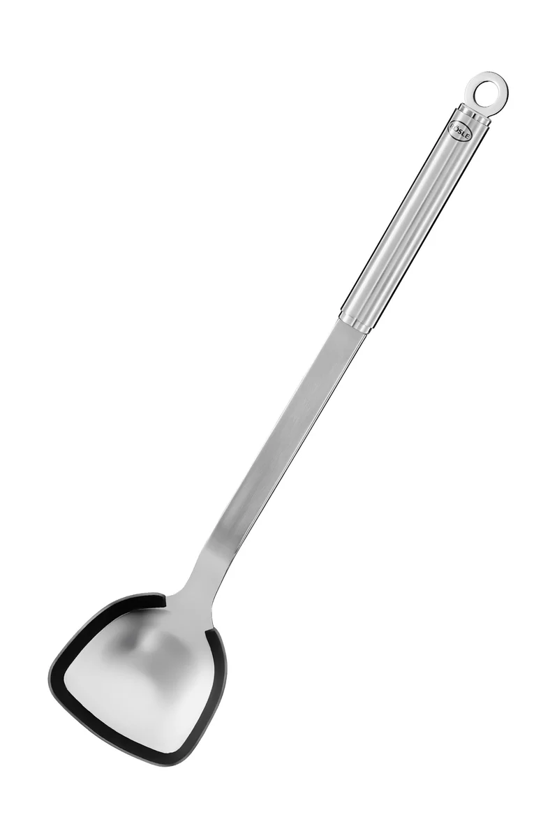 Pfannen-/Woklöffel Rundgriff mit Silikonrand 37,8cm