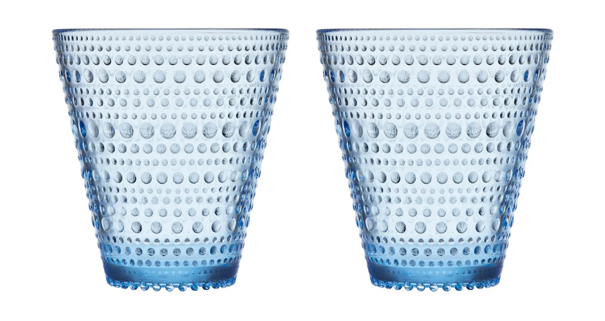 2er Set Trinkglas 30cl Kastehelmi aqua