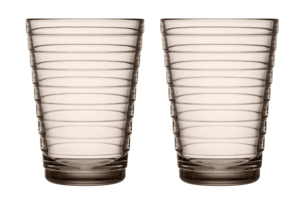 Trinkglas 2er-Set 0,33 l Aino Aalto Leinen