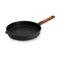 Guss-Flachpfanne 28 cm Eco Logic QXR schwarz Woll