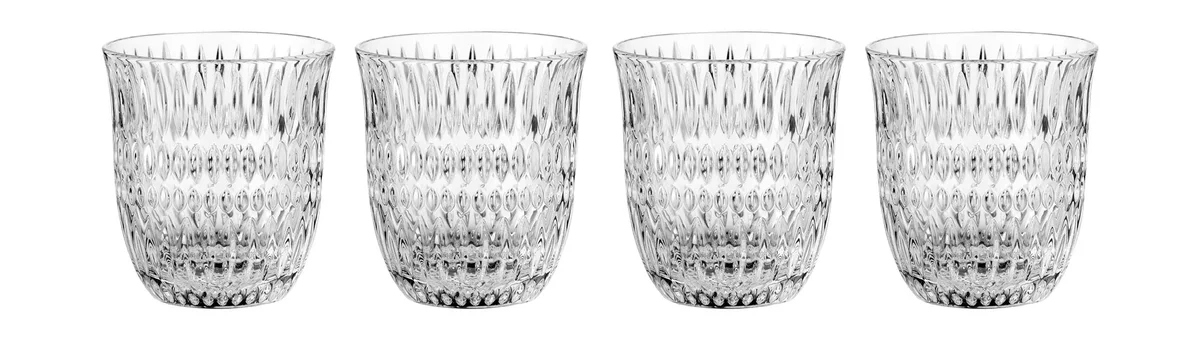 Wasserglas 4er-Set Ethno klar