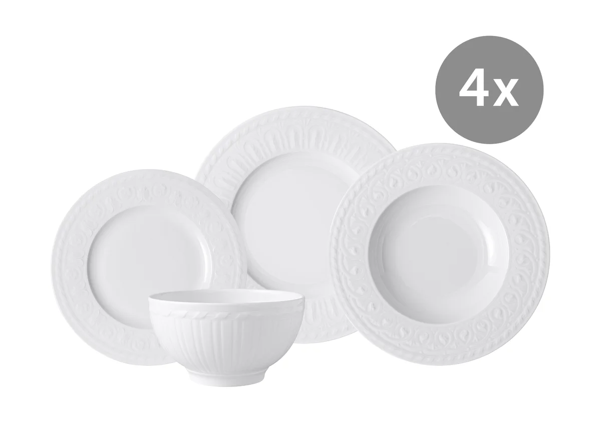 Set Cellini, Speiseteller, Frühstücksteller, Pastateller, Bowl 16-tlg.