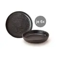 Tafel-Set 12-tlg. Java schwarz tischwelt