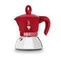 Espressokocher 2 Tassen Moka Exclusive Induction Red Bialetti