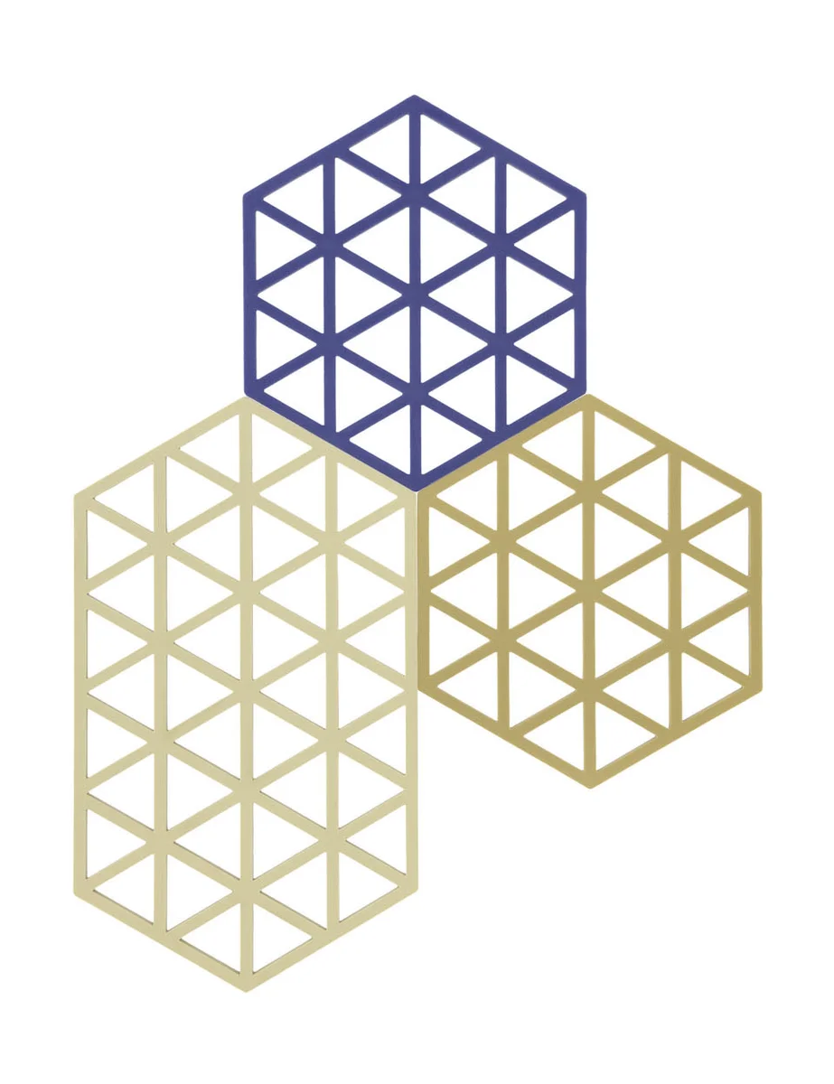 Untersetzer 3er-Set Triangles Khaki
