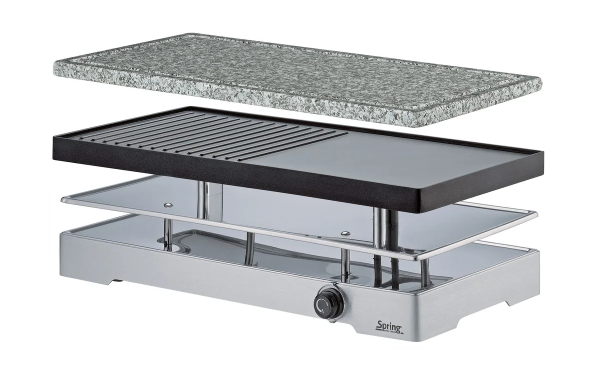 Raclette für 8 43x22x15 cm Classic Duo edelstahl