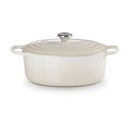 Bräter mit Deckel 31 cm Signature meringue Le Creuset