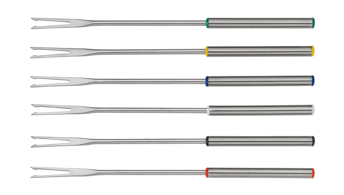 Fleischfonduegabeln 6er-Set Fun silber