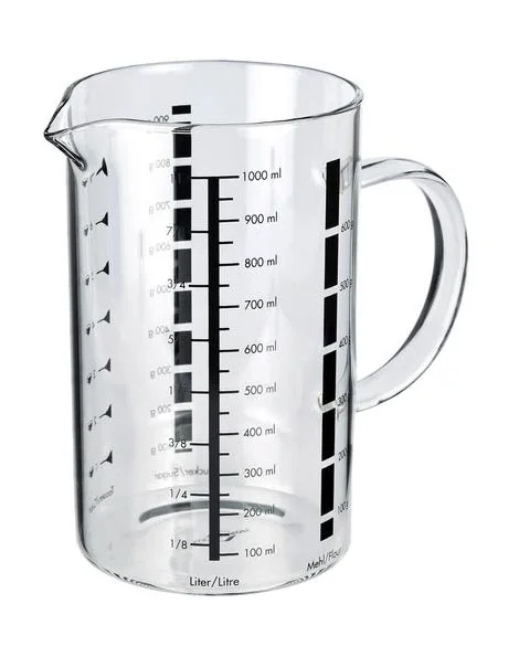 Messbecher 1 ltr. Glas Glas