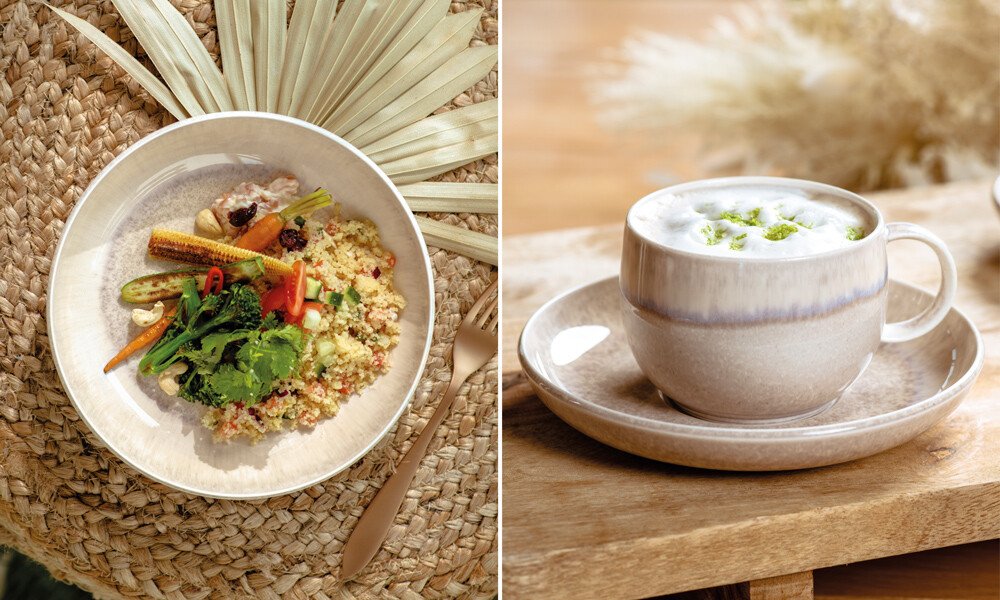 Villeroy &amp; Boch Perlemor Sand Trendfabe Geschirrkollektion Sommergeschirr tischwelt