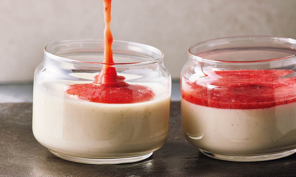 KokosPannacotta Erdbeeren