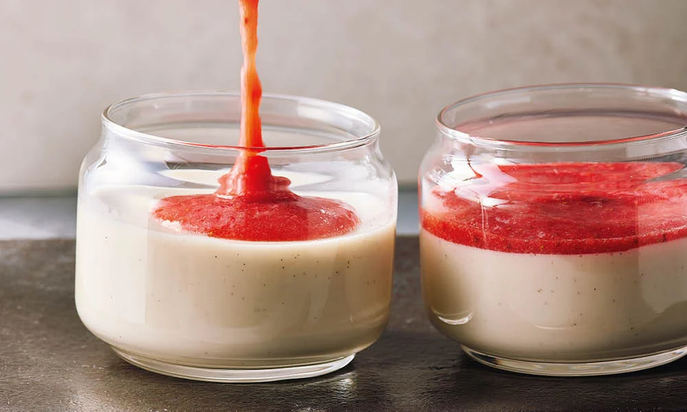 KokosPannacotta Erdbeeren