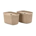 Aufbewahrungsbox 3,2 l 2er-Set Pulp Natural Brown Zone Denmark