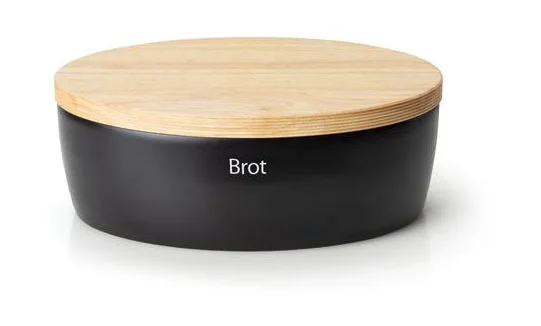 Continenta Schwarz Brottopf 36X23x13,5 Cm