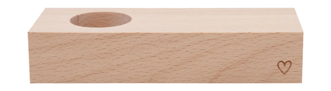 Eierbecher Herz 15 cm Buche