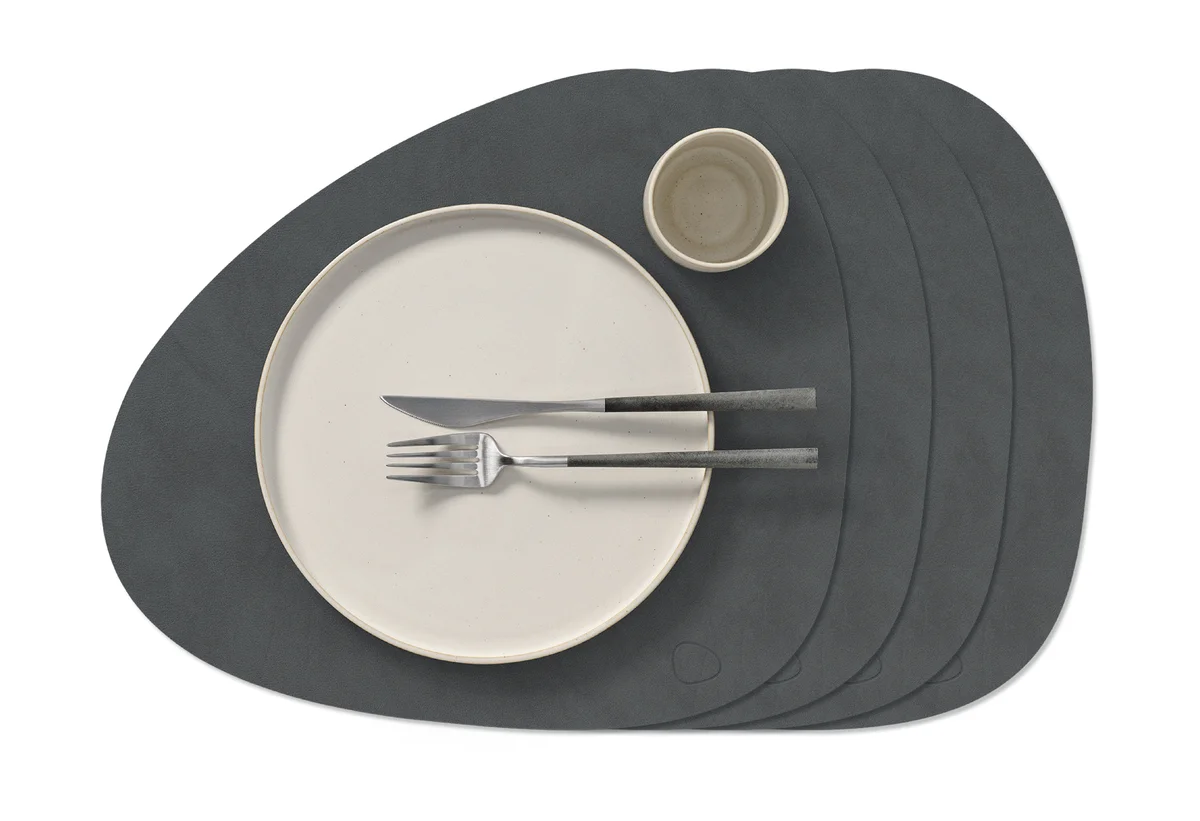Tischset L 4er-Set Curve Nupo anthracite