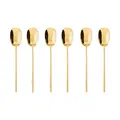 Espressolöffel 6er-Set 100 Mirror PVD Gold Sambonet