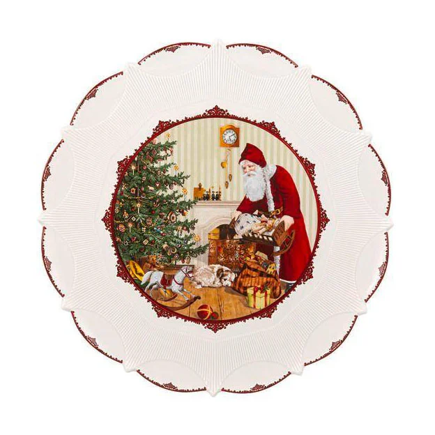 Gebäckteller 42 cm Toy’s Fantasy Santa bringt Geschenke