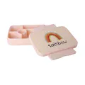 Plastik-Lunchbox mit sechs Fächern Regenbogen 5x16,5x22cm Rice