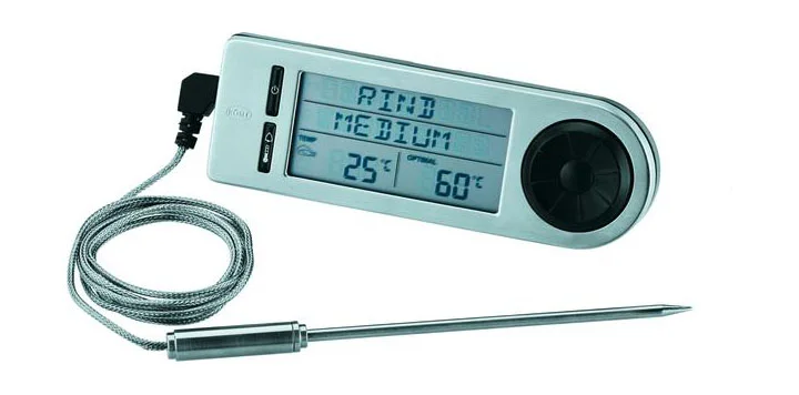 Bratenthermometer 23 cm silber