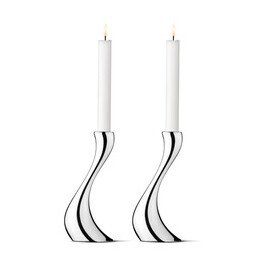 Kerzenhalter 2er-Set Cobra edelstahl Georg Jensen