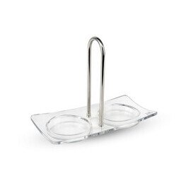 Menage für 2 Mühlen Linea Acryl mit Edelstahlbügel Peugeot
