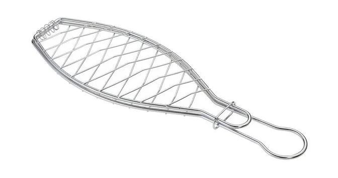 Fischgrillzange Easy 43 cm BBQ silber