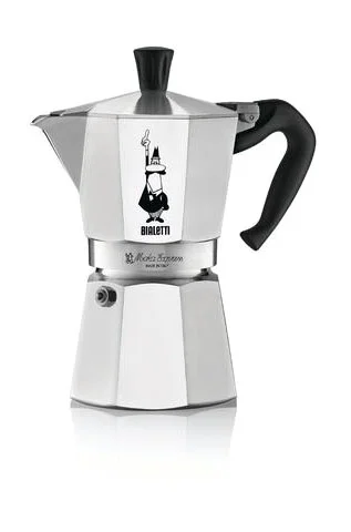 Espressokocher 4 Tassen Moka Express silber