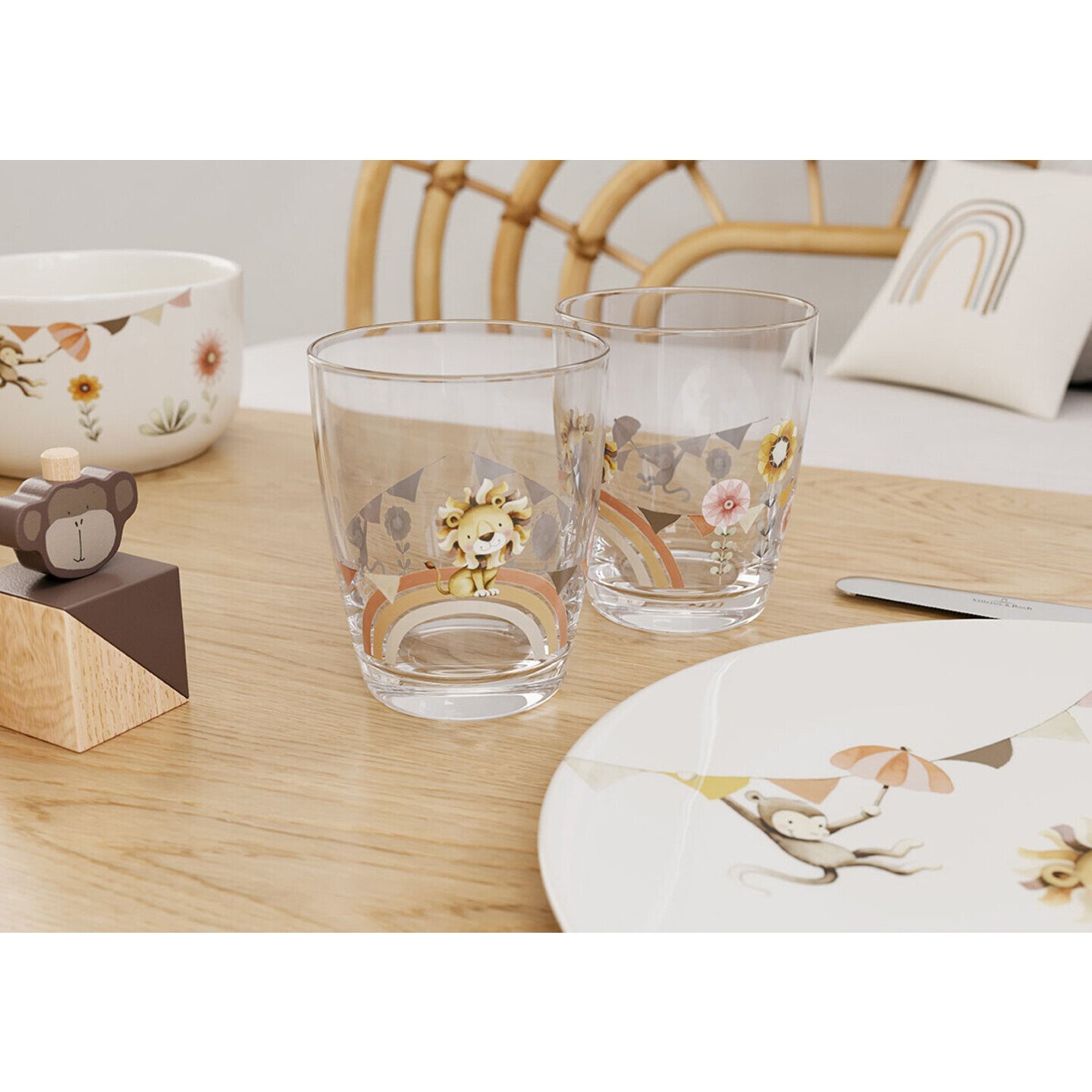 Villeroy & Boch Kinderglas 2er-Set Boho Kids Roar like a lion ...