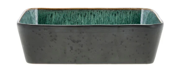 Auflaufform 28x21x8 cm schwarz/grün