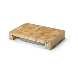 Schneidebrett mit Schublade 39x27x6 cm Stirnholz Continenta