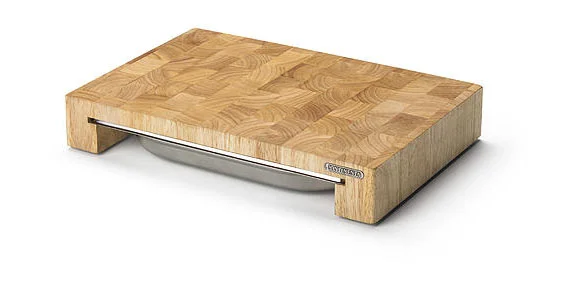 Schneidebrett mit Schublade 39x27x6 cm Stirnholz