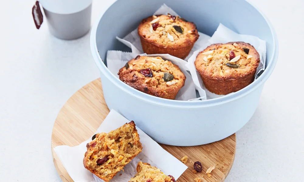 Tischwelt EMF Rezept Mandel Muffins Schüssel