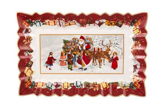 Kuchenplatte 35x23 cm Toy’s Fantasy Santa und Kinder