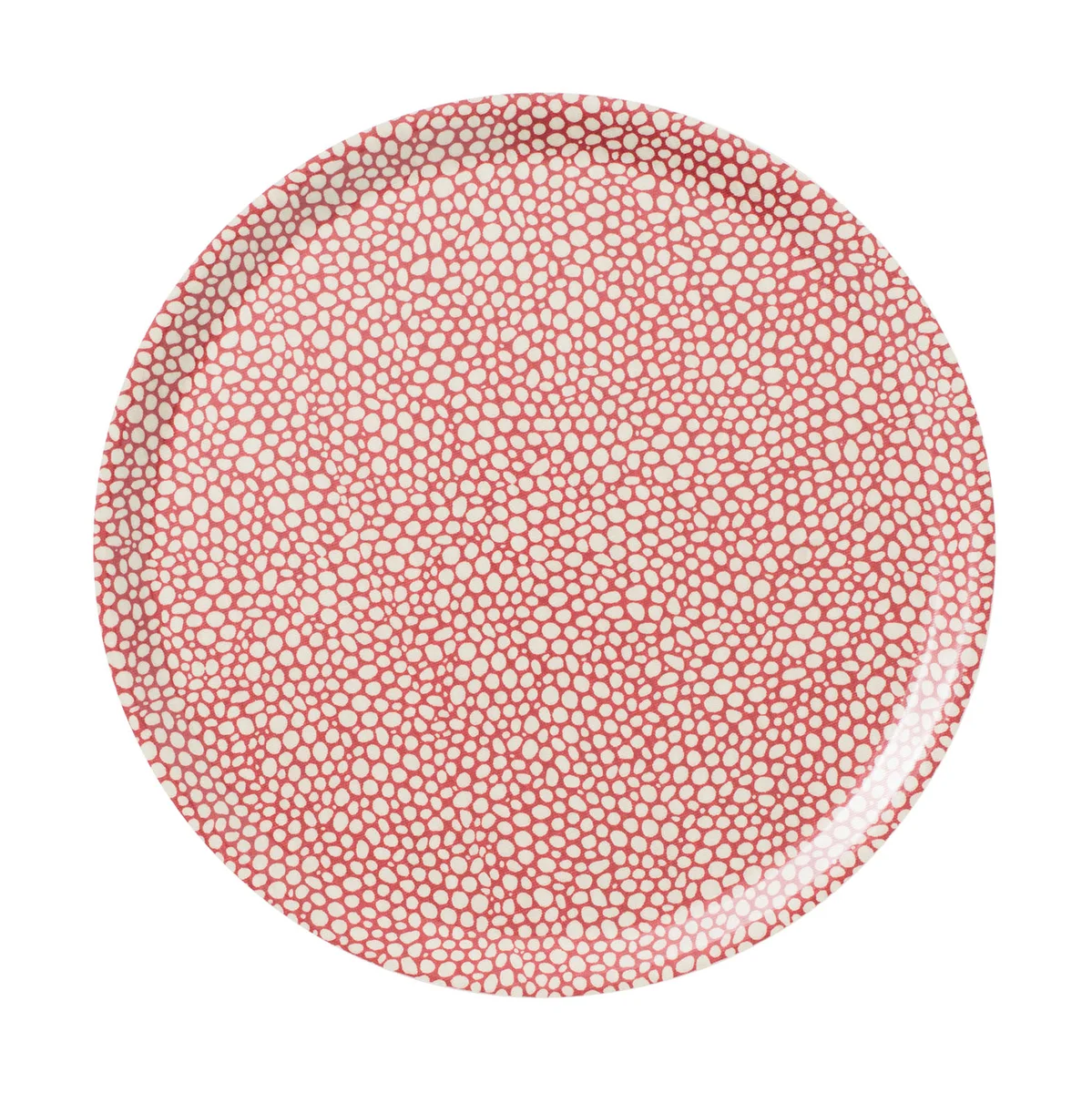 Tablett 38 cm Dotte rot