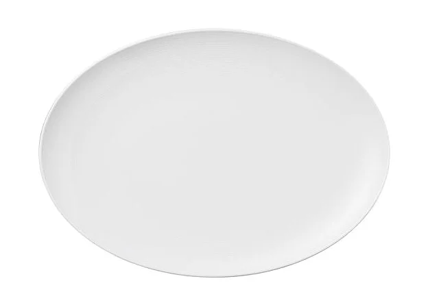 Platte 34 cm  oval Loft Weiss